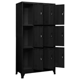 Locker Cabinet Black 90x45x180 cm Steel 339806