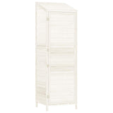 152187 Garden Shed White 55x52x174,5 cm Solid Wood Fir