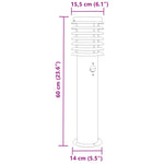 Outdoor Floor Lamps with Sensors 3pcs Black 60 cm Stainless Steel 4006370