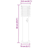 Outdoor Floor Lamps with Sensors 3pcs Black 60 cm Stainless Steel 4006370