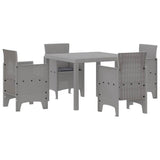 Garden Dining Set 5 pcs Light Grey Polypropylene 3378550