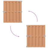 Garden Gate 100 x 112 cm WPC and Aluminium Brown 42039050