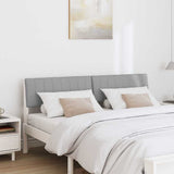 Upholstered Headboard Light Grey 160 cm Solid Pine Wood 879223