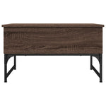 ZNTS Coffee Table Brown Oak 70x50x40 cm Engineered Wood and Metal 845375