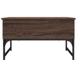 ZNTS Coffee Table Brown Oak 70x50x40 cm Engineered Wood and Metal 845375