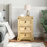 ZNTS Bedside Cabinet Corona 53x39x66 cm Solid Wood Pine 4005659