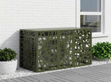 Air Conditioner Cover Olive Green 110 x 50 x 80 cm Steel 8014167
