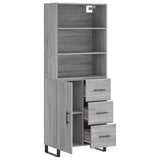 Highboard Grey Sonoma 69.5x34x180 cm Engineered Wood 3189475