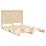 Bed Frame Natural Pine Solid Pine Wood Double Durable Bed Frame 3281571