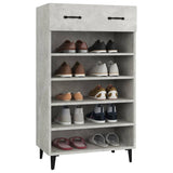 Shoe Cabinet Concrete Grey 60x35x105 cm Engineered Wood 812793