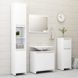 3 Piece Bathroom Furniture Set White Engineered Wood 3056925