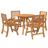 Garden Dining Set Brown Solid acacia wood Standard Durable 3156855