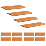 Stair Treads 12 pcs 80 x 25 x 2 cm Light Brown Solid Beech Wood 3446341