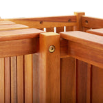 Garden Corner Bench with Planter 117x117x40cm Solid Acacia Wood 46345
