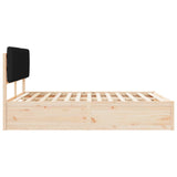 Bed Frame with Upholstered Headboard Black 160 x 200 cm 3398221