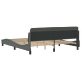 Bed Frame "Dover" Dark Grey 180x200 cm Super King Fabric 373334