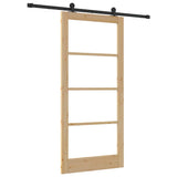 Sliding Door ORKDAL Natural and Black 93 x 202 cm 3332007