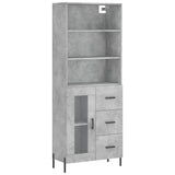 Highboard Concrete Grey 69.5x34x180 cm Engineered Wood 3189521