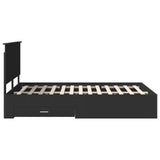 Bed Frame with Headboard Black 140 x 200 cm Engineered Wood 3409650