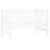 Garden Bench White Solid pine wood 111.5 x 53 x 71 cm Durable 825136