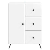 Sideboard High Gloss White 66 x 34.5 x 90 cm Engineered Wood 895549