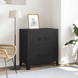 Industrial Storage Chest Black 75x40x80 cm Steel 145358