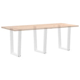 Dining Table Legs V-Shape 3 pcs White 70x cm Steel 4012661
