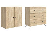 Cabinet Set 2 pcs Sonoma Oak 66 x 34.5 x 90 cm Engineered Wood 3416882