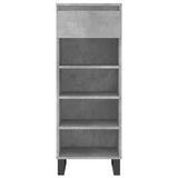 Shoe Cabinet Concrete Grey 40x36x105 cm Engineered Wood 831472