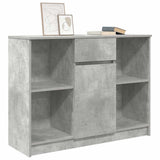 Sideboard with Drawer Concrete Grey 101x35x76 cm Engineered Wood 861565