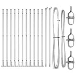 Fence Posts Manual 13 pcs Silver 32mm 160 cm Galvanised steel 42004327