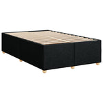 ZNTS Bed Frame without Mattress Black 120x190 cm Small Double Fabric 3284717