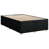ZNTS Bed Frame without Mattress Black 120x190 cm Small Double Fabric 3284717