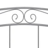Bed Frame without Mattress Grey Metal 140x200 cm 324999