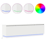TV Cabinet with LED White 180 x 38 x 49 cm Engineered Wood 3376144