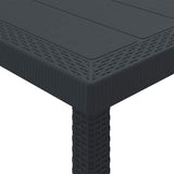 Garden Dining Set 5 pcs Anthracite Polt rattan 3378696