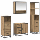 Bathroom Furniture Set 4 pcs Artisan Oak Engineered Wood 3402498