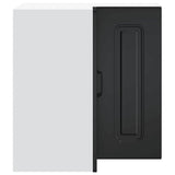 Kitchen Wall Corner Cabinet Kalmar Black Engineered Wood 853618