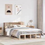 Bookcase Bed without Mattress 140x190 cm Solid Wood 3323896