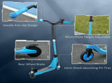 Electric Scooter, 120W Motor E-Scooter, Adjustable Height, Rear Brake for Ages 6 Years - Blue T3398P349442