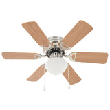 Ornate Ceiling Fan with Light 82 cm Light Brown 50536