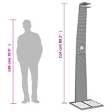 Outdoor Shower Grey 55x60x224 cm Poly Rattan and Acacia Wood 368210