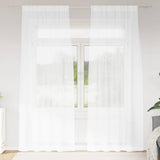 Voile Curtain with Curtains 2 pcs White 245 x 140 cm Polyester 4108010
