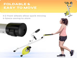 Folding Exercise Bike, Fitness Bicycle Indoor Trainer, 8-Level Magnetic Resistance Adjustable, with T3398P376863