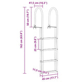 4-Step Dock Ladder Silver 45 11.5 162 cm Aluminum 42011354