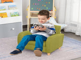 Children Armchair Mini Sofa Wood Frame Anti-Slip Legs High Back T3398P347642