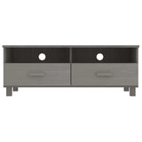 TV Cabinet HAMAR Light Grey 106x40x40 cm Solid Wood Pine 340471