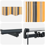 Retractable Awning Manual Multicolour 400 x 350 cm Fabric 3330771