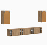 TV Cabinet Set Wall-mounted 5 pcs Artisan Oak Engineered Wood 3409077