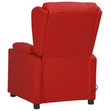 Massage Chair Wine Red Faux Leather 339081